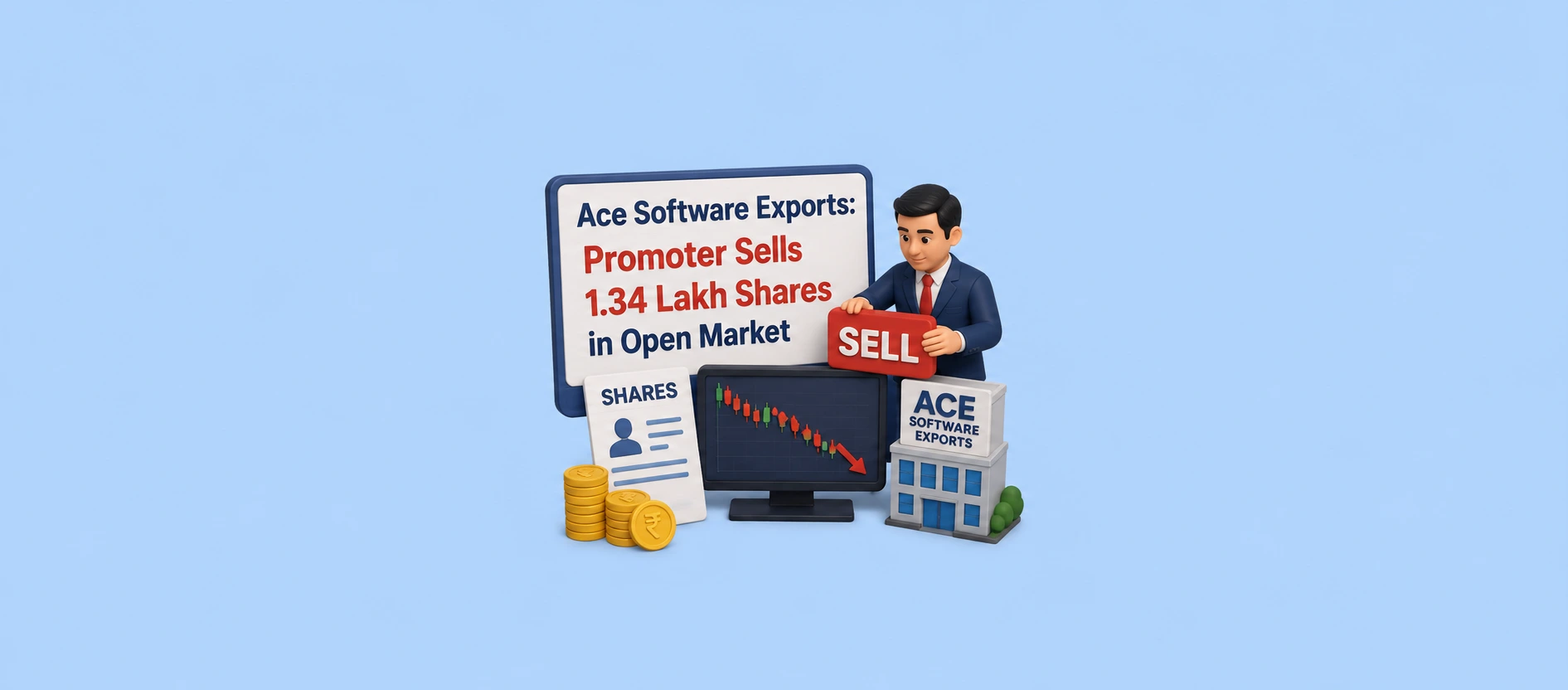 Ace Software Exports: Promoter Sells 1.34 Lakh Shares in Open Market